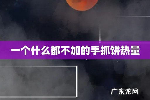 一个什么都不加的手抓饼热量