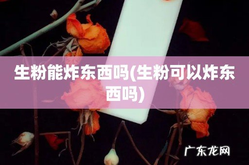 生粉可以炸东西吗 生粉能炸东西吗