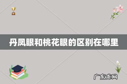 丹凤眼和桃花眼的区别在哪里