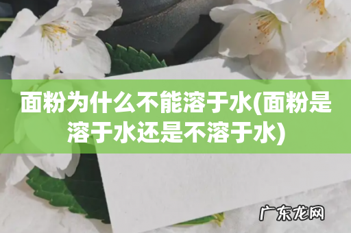 面粉是溶于水还是不溶于水 面粉为什么不能溶于水