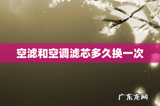 空滤和空调滤芯多久换一次