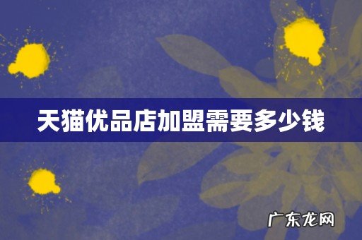天猫优品店加盟需要多少钱