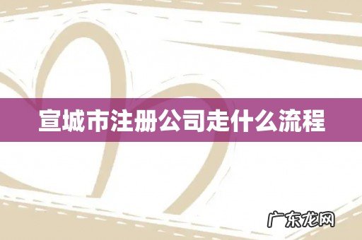 宣城市注册公司走什么流程