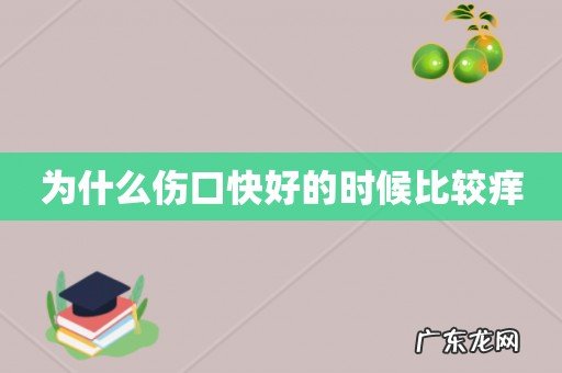 为什么伤口快好的时候比较痒