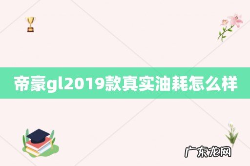 帝豪gl2019款真实油耗怎么样
