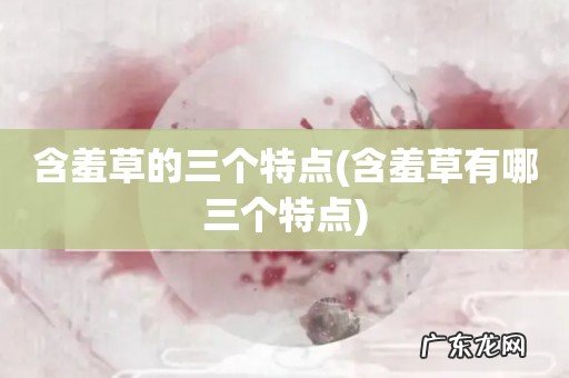 含羞草有哪三个特点 含羞草的三个特点