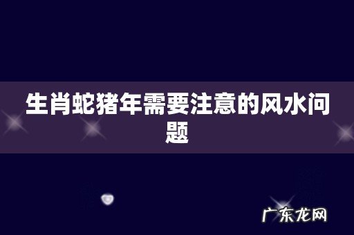 生肖蛇猪年需要注意的风水问题