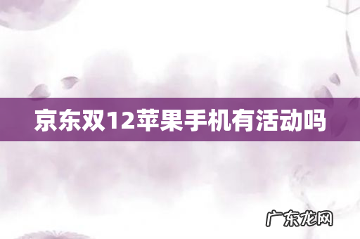 京东双12苹果手机有活动吗