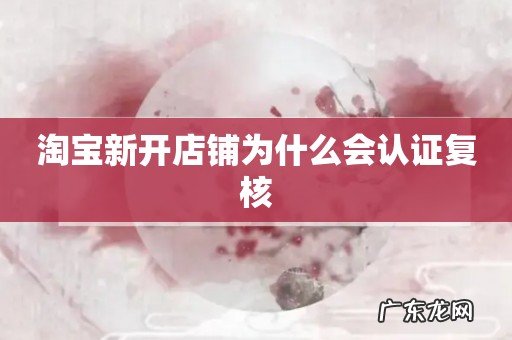 淘宝新开店铺为什么会认证复核