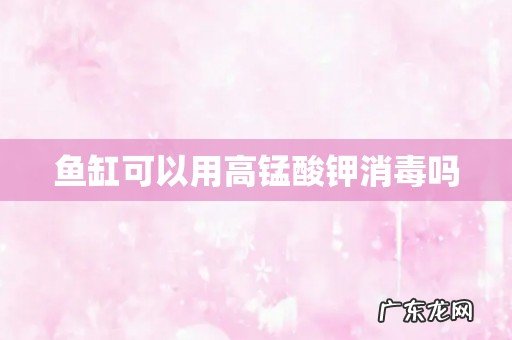 鱼缸可以用高锰酸钾消毒吗