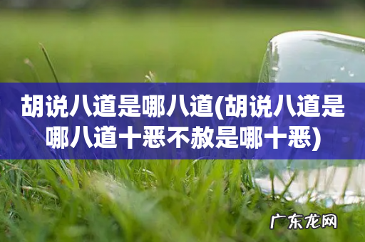 胡说八道是哪八道十恶不赦是哪十恶 胡说八道是哪八道