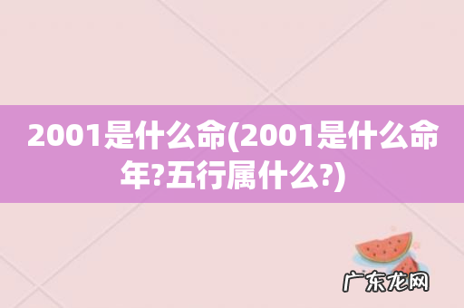 2001是什么命年?五行属什么? 2001是什么命
