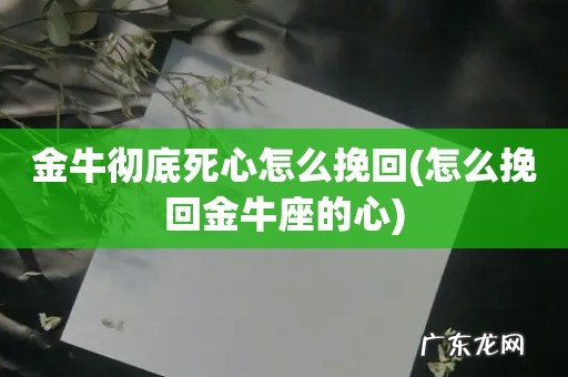 怎么挽回金牛座的心 金牛彻底死心怎么挽回