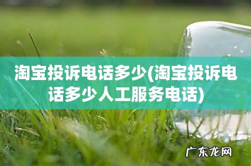 淘宝投诉电话多少人工服务电话 淘宝投诉电话多少