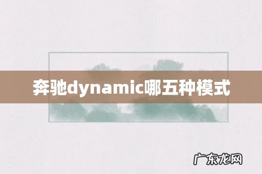奔驰dynamic哪五种模式