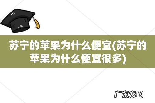 苏宁的苹果为什么便宜很多 苏宁的苹果为什么便宜