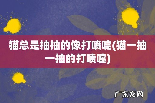 猫一抽一抽的打喷嚏 猫总是抽抽的像打喷嚏