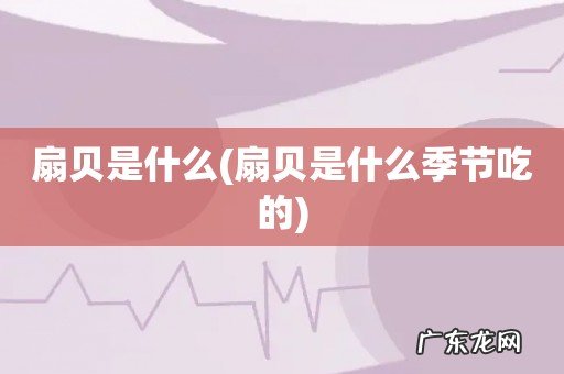 扇贝是什么季节吃的 扇贝是什么