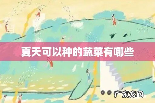 夏天可以种的蔬菜有哪些
