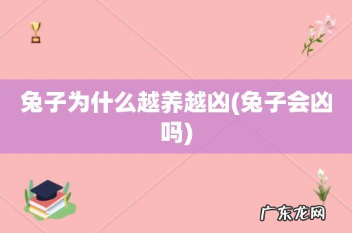 兔子会凶吗 兔子为什么越养越凶