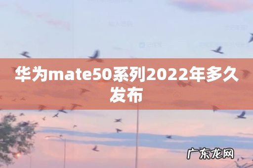 华为mate50系列2022年多久发布