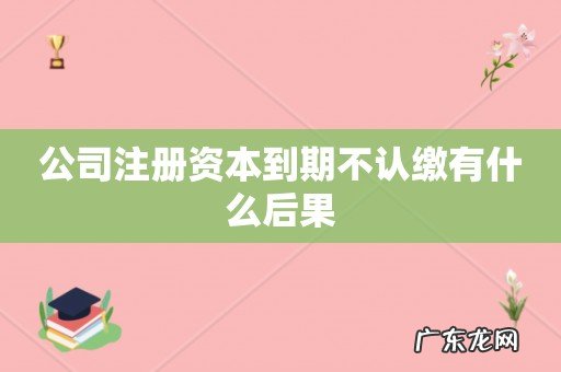 公司注册资本到期不认缴有什么后果