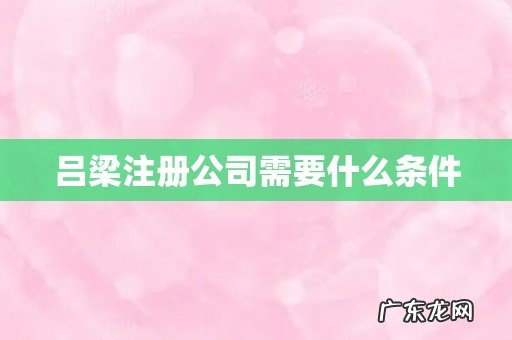 吕梁注册公司需要什么条件