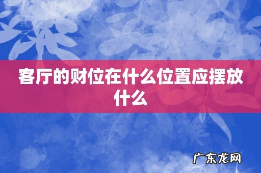 客厅的财位在什么位置应摆放什么