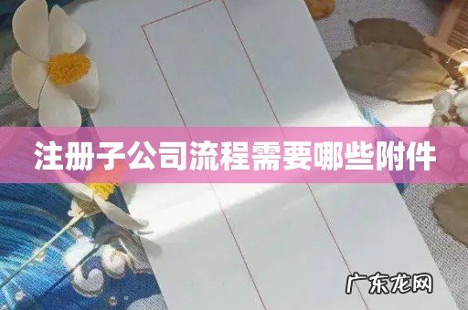 注册子公司流程需要哪些附件