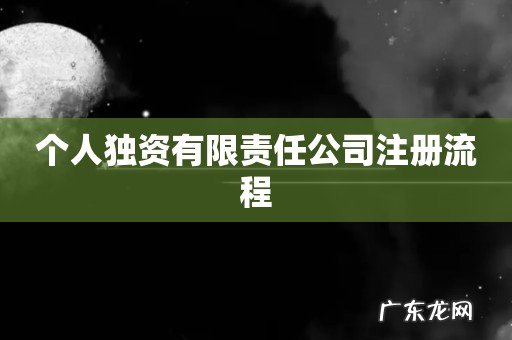 个人独资有限责任公司注册流程