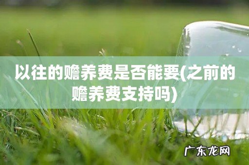 之前的赡养费支持吗 以往的赡养费是否能要