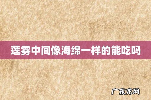 莲雾中间像海绵一样的能吃吗