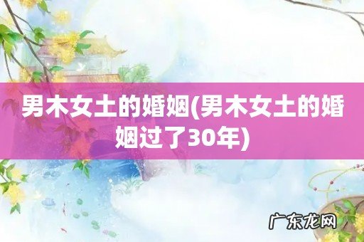男木女土的婚姻过了30年 男木女土的婚姻