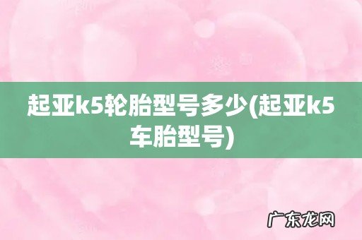 起亚k5车胎型号 起亚k5轮胎型号多少