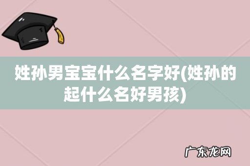 姓孙的起什么名好男孩 姓孙男宝宝什么名字好