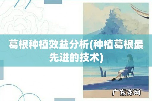 种植葛根最先进的技术 葛根种植效益分析