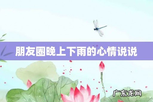 朋友圈晚上下雨的心情说说