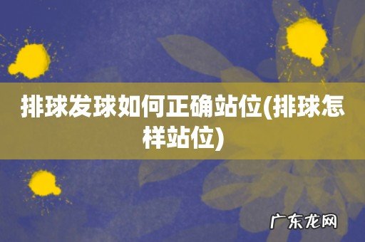 排球怎样站位 排球发球如何正确站位