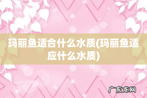 玛丽鱼适应什么水质 玛丽鱼适合什么水质