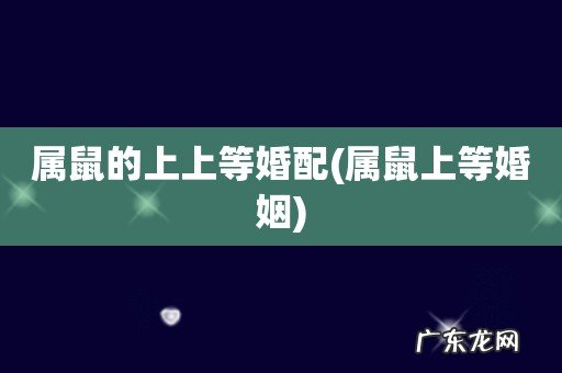 属鼠上等婚姻 属鼠的上上等婚配