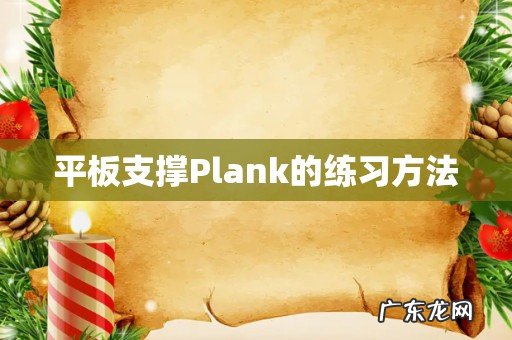 平板支撑Plank的练习方法