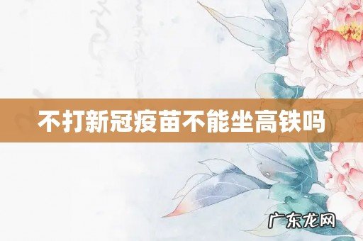 不打新冠疫苗不能坐高铁吗