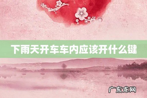 下雨天开车车内应该开什么键