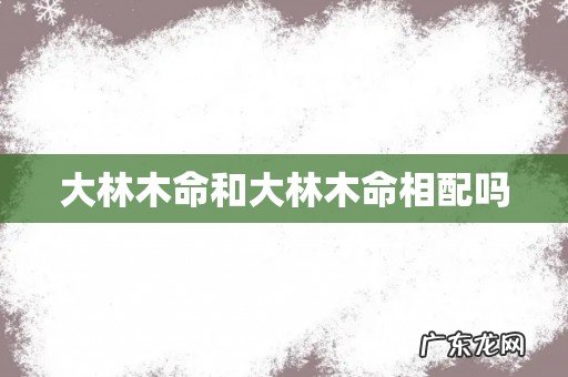 大林木命和大林木命相配吗