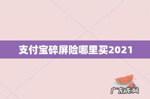 支付宝碎屏险哪里买2021
