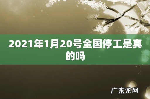 2021年1月20号全国停工是真的吗