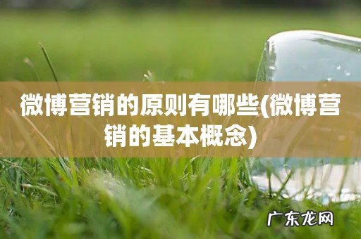 微博营销的基本概念 微博营销的原则有哪些