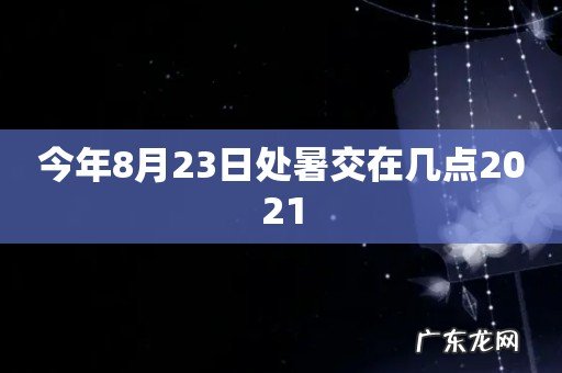 今年8月23日处暑交在几点2021