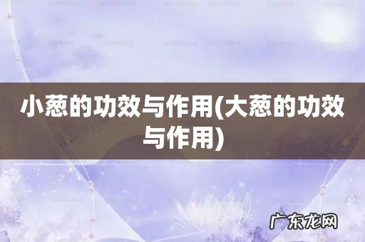 大葱的功效与作用 小葱的功效与作用