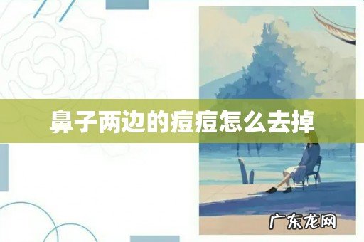 鼻子两边的痘痘怎么去掉